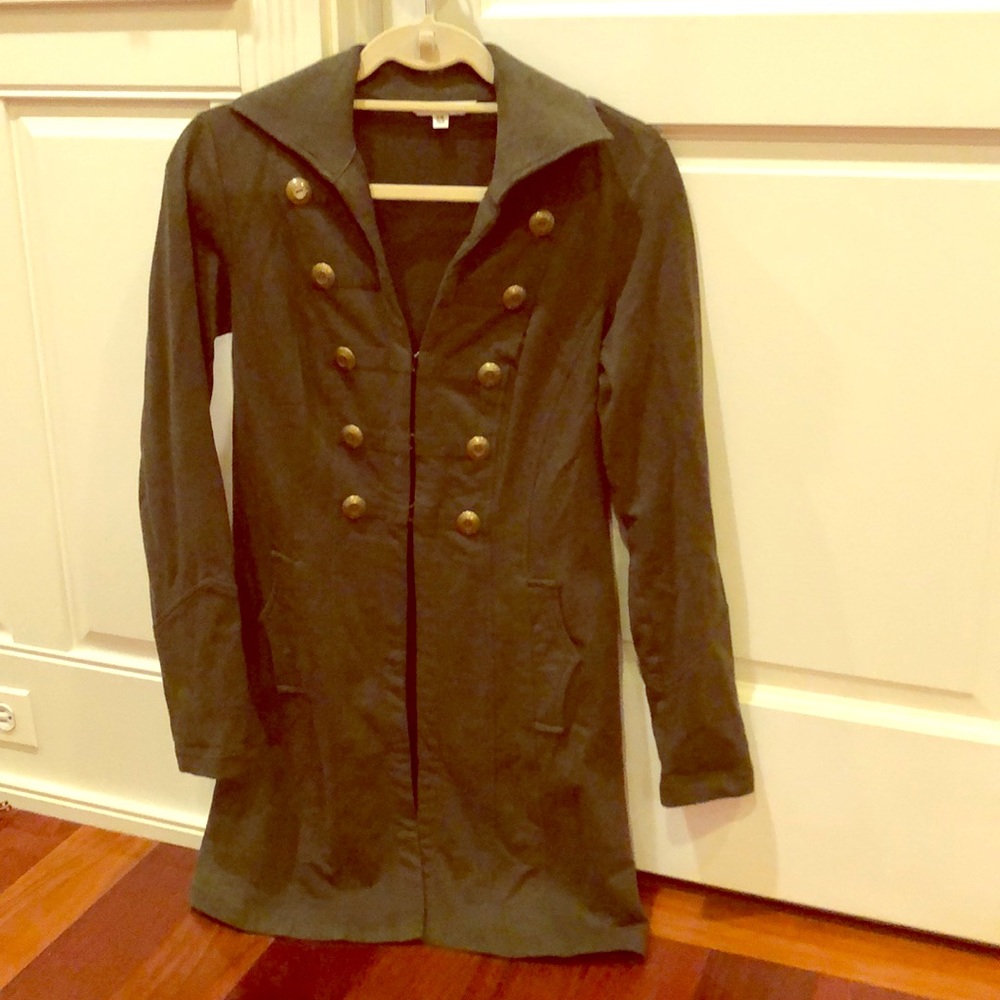 CAbi military style khaki green overcoat size XS